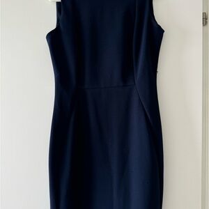 Navy Calvin Klein sheath dress